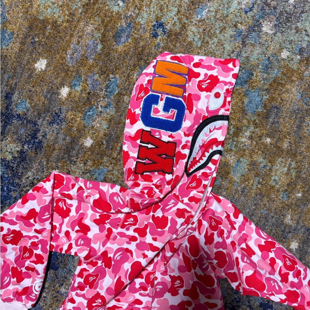 Bape Pink Camo Zip-Up Sweater - Picture 3 of 4